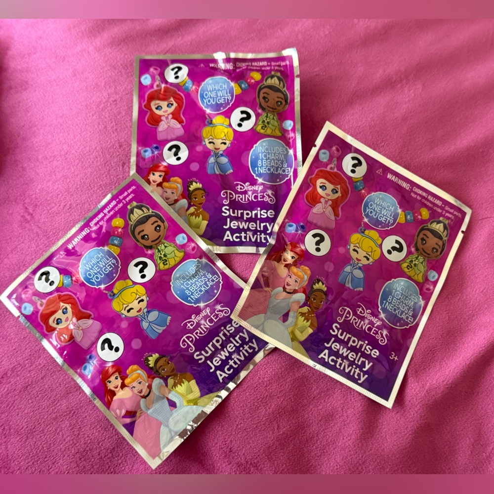 Disney Princess Surprise Jewelry Activity Packs - Set of 3